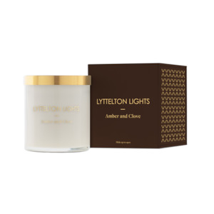 Sale Home Gift: LYTTLETON LIGHTS AMBER & CLOVE CANDLE - MEDIUM