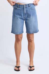 ELM MACIE DENIM SHORT - MID BLUE WASH