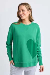 Elm: ELM ONE HEART CREW - PINE GREEN