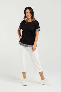 Seduce: SEDUCE LUNA TOP - BLACK CHECK