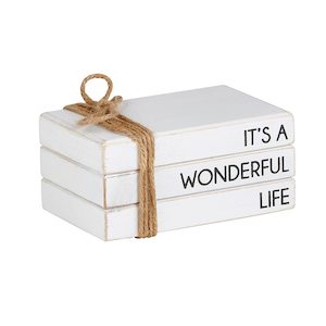 Sale Home Gift: BOOK BLOCKS - IT'S A WONDERFUL LIFE