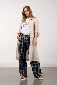 MADLY SWEETLY ASPECT TRENCH DRESS - BONE