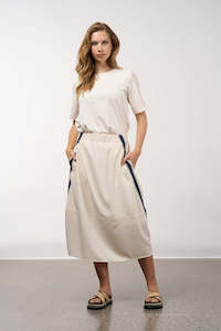 Vogue Skirts: MADLY SWEETLY LINEAR SKIRT - VANILLA