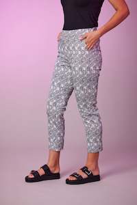 NEWPORT KANE PRINTED PANT - BLACK/WHITE PRINT