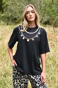 CURATE CHARM SCHOOL T SHIRT - BLACK