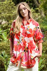 Womens Must Haves: CURATE MAKE THE CUT SHIRT - PINK FLORAL