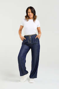 Womens Pants: SEDUCE GIA PANT - DARK BLUE