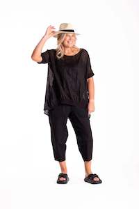 DEEANNE HOBBS LEESE TOP - BLACK