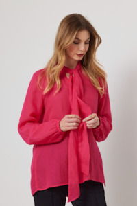 DUO MELINE TIE TOP - HOT PINK