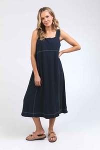 Foxwood 1: FOXWOOD SAGE DRESS - NAVY