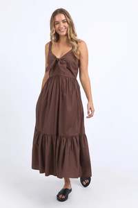 Foxwood 1: FOXWOOD ESMERELDA DRESS - CHOCOLATE