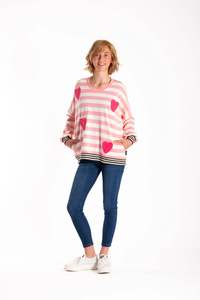 Deanne Hobbs: JELLICOE SWEATSHIRT CANDY STRIPE - CANDY STRIPE