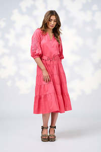 LOOBIES STORY CALLI MIDI DRESS - WATERMELON