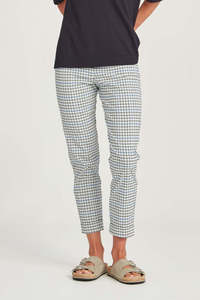 SILLS NAUTILUS CHECK HEPBURN PANT - BLUE CHECK