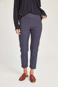 Sills: SILLS RENATA SPOT HEPBURN PANT - NAVY SPOT