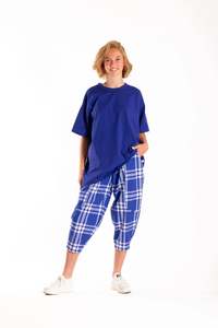 DEEANNE HOBBS OVERSIZED BOX TEE - INDIGO