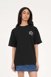 HUFFER RELAX TEE 220/DAISY - BLACK