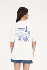 HUFFER RELAX TEE 220/ PASTERIA - CHALK