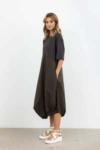 Style X Lab: STYLE X LAB DYNAMIC DRAPE DRESS - OLIVE