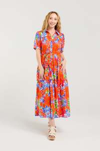 Seduce: SEDUCE ELISE DRESS - RETRO ROSE