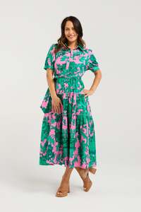 SEDUCE ELISE DRESS - PINK JUNGLE