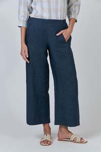 NATURALS BY O&J LINEN PANT - POSEIDON