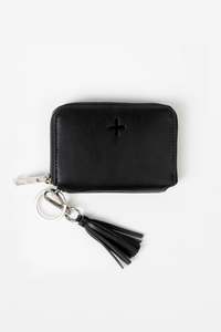 Bags Purses: STELLA + GEMMA LUXELET TASSLE PURSE - BLACK