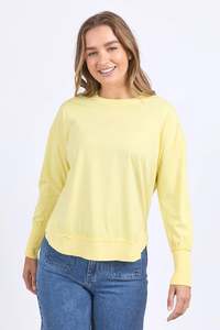 Foxwood 1: FOXWOOD FARRAH LONG SLEEVE TOP - LEMON