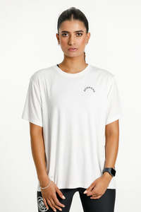 ROSE ROAD TOPHER TEE - WHITE W ROSE ROAD ARCH PRINT