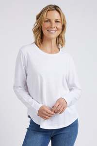 Elm: ELM EVERYDAY L/S TEE - WHITE