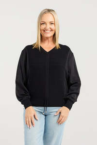 Zafina: ZAFINA DAPHNE TOP - BLACK