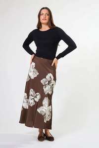 Vogue Skirts: STELLA + GEMMA CALLISTA SKIRT - COCOA BLOOMS