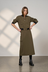 MADLY SWEETLY CAVALRY SKIRT - KHAKI