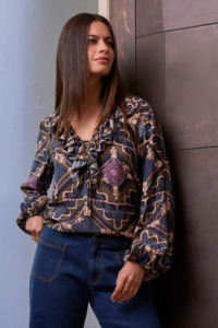 Loobies Story: LOOBIE'S STORY REGALIA BLOUSE - OLIVE