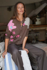 Z&P PETAL PLAY CARDI - BARK