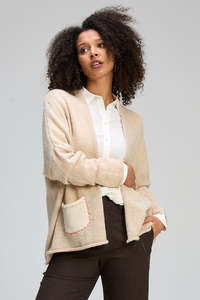 Z P: Z&P BLOOM BACK CARDI - MINK