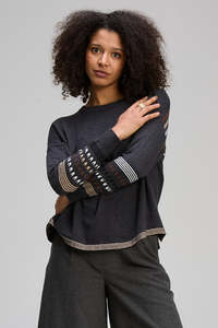Z P: Z&P TEXTURED SWING JUMPER - CHARCOAL