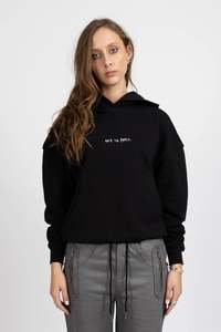 Womens Hoods Sweats: FEDERATION LATELY HOOD NOT PARIS - BLACK