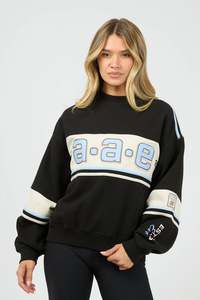 Womens Hoods Sweats: ALL ABOUT EVE WILD NATION BOX CREW - BLACK