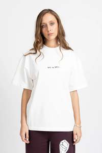 Womens Tees: FEDERATION HEAVY TEE NOT PARIS - WHITE
