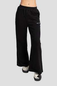 Womens Pants: FEDERATION TOKYO TRACKIE NOT PARIS - BLACK