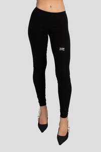 Womens Pants: FEDERATION PLAY LEGGINGS SKETCH - BLACK/WHITE