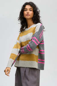 LD & CO GROOVE STRIPE CREW - MARLE