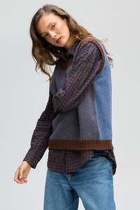 LD & CO POKER DOT SHIRT - COCOA SPOT
