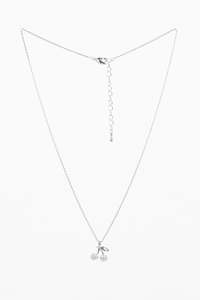 Jewellery: STELLA + GEMMA NECKLACE - SILVER CRYSTAL CHERRIES