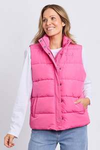 Elm: ELM CORE PUFFER VEST HOT PINK