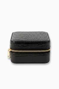 STELLA + GEMMA JEWEL BOX BLACK CROC SQUARE