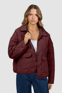 SILENT THEORY ARCHER STITCHED JACKET - CHERRY