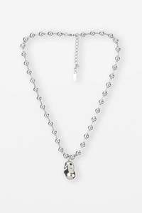 Jewellery: STELLA + GEMMA NECKLACE - SILVER CHUNKY NUGGET PENDENT