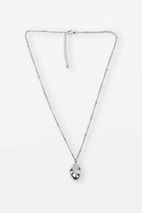 Jewellery: STELLA + GEMMA NECKLACE - SILVER NUGGET PENDENT
